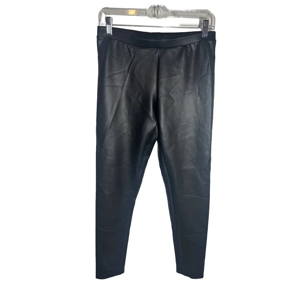 LC Lauren Conrad Coated Legging - BLACK Women's Size M